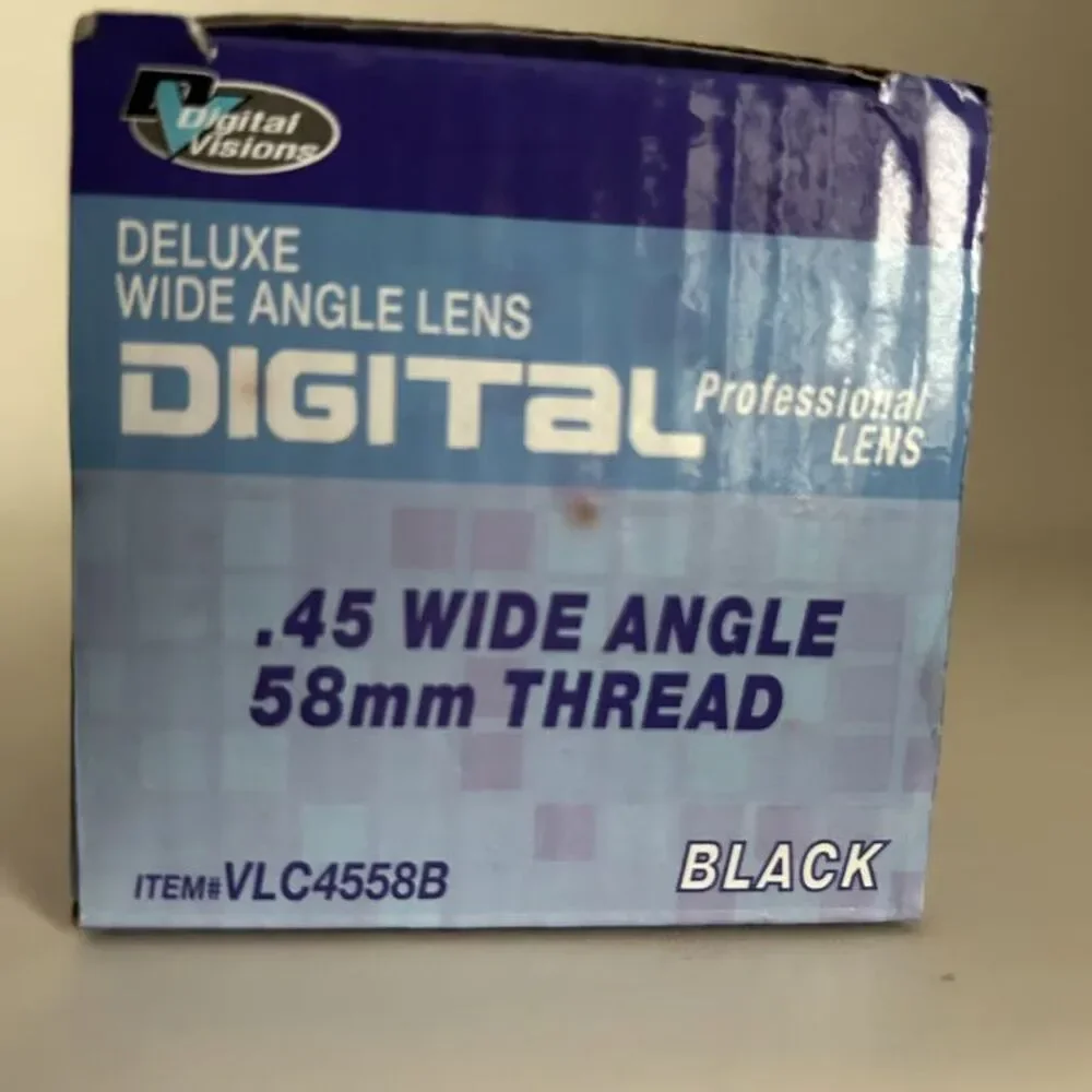 Digital Visions 58mm 0.45x HD Wide Angle Macro Lens Adapter Bower VLC4558B Black